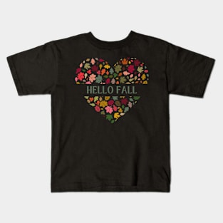 Hello Fall autumn Kids T-Shirt